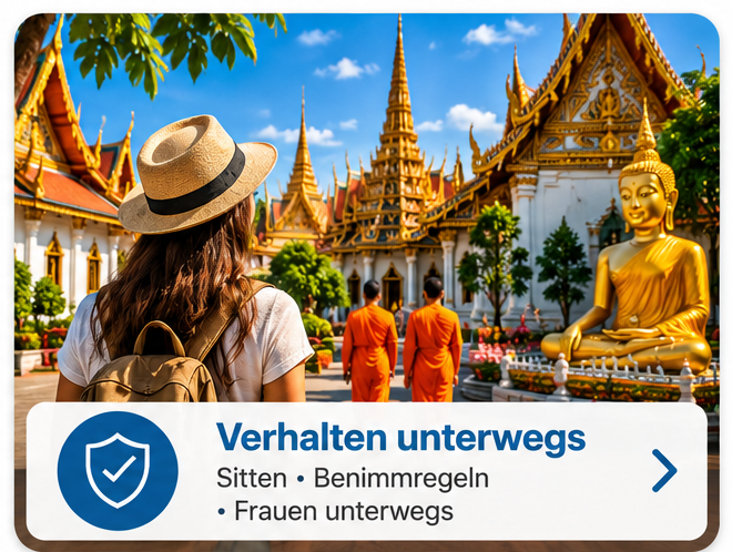 Sicherheit Thailand Sitten Benimmregeln Frauen unterwegs